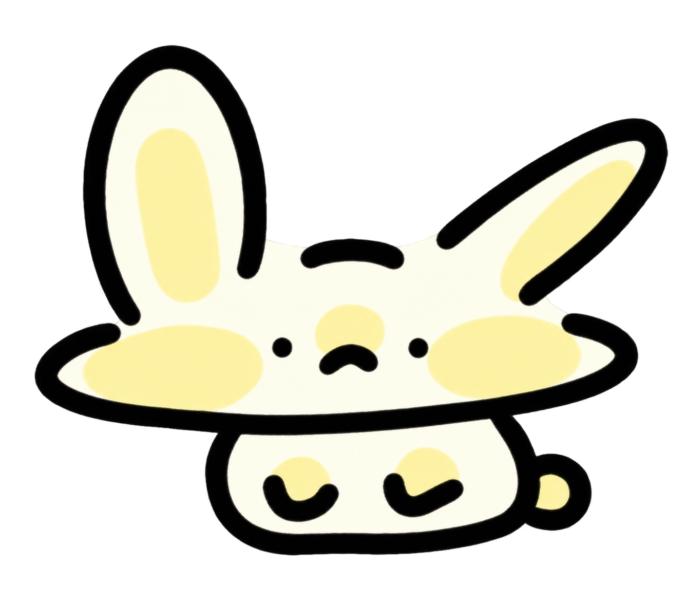 クリーム色のうさぎの原画